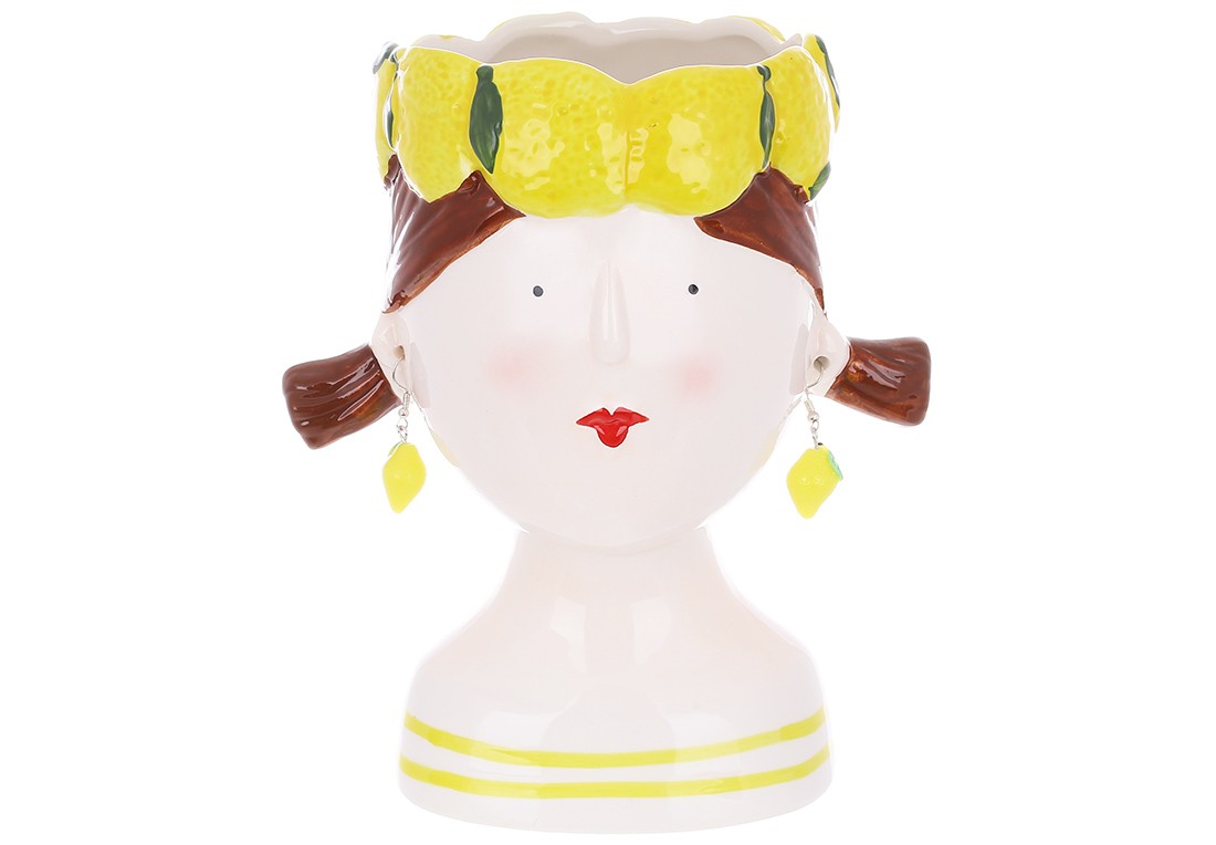 Vază decorativă, Fata în Lămâi, 19,5cm Vază decorativă, Fata în Lămâi, 19,5cm