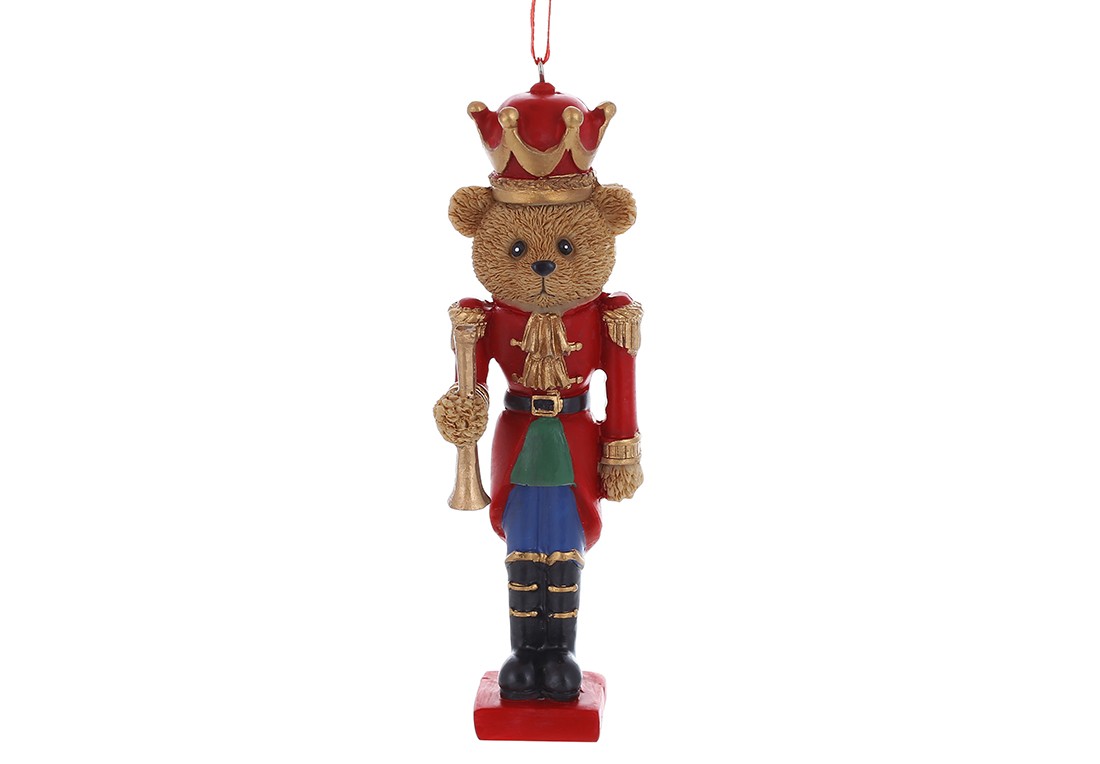 Jucărie de brad, Ursuleț-soldățel, 15cm Jucărie de brad, Ursuleț-soldățel, 15cm