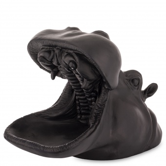 Figurină decorativă Hippo black, 18cm Figurină decorativă Hippo black, 18cm