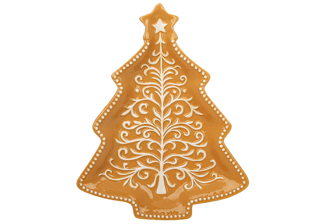 Керамическое блюдо Gingerbread Tree, 25,5cm Керамическое блюдо Gingerbread Tree, 25,5cm