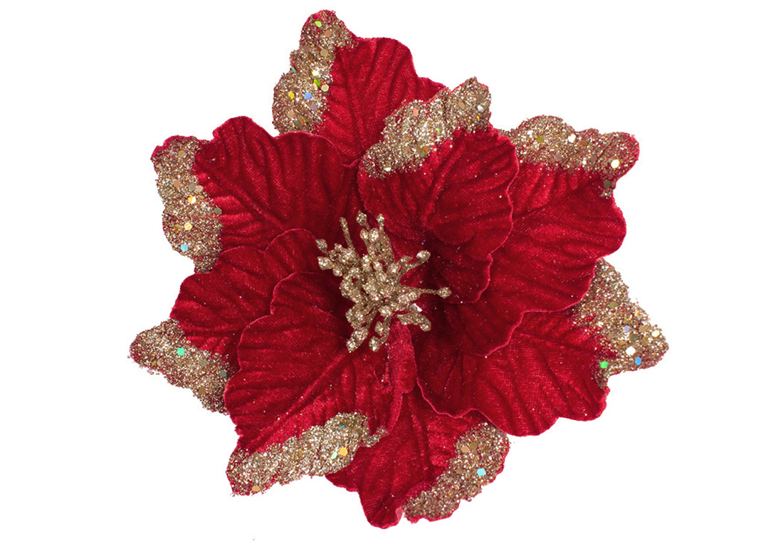 Floare decorativă pentru brad, 25cm Floare decorativă pentru brad, 25cm