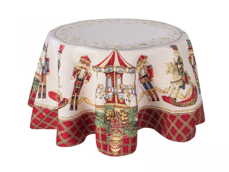 Скатерть гобелен, Nutcracker, D140cm Скатерть гобелен, Nutcracker, D140cm