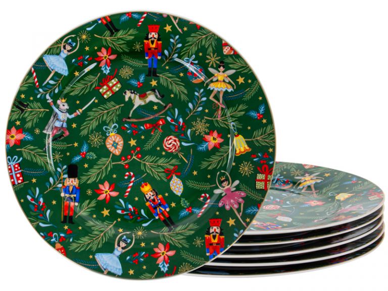 Set de farfurii, Green Christmas, 27cm Set de farfurii, Green Christmas, 27cm