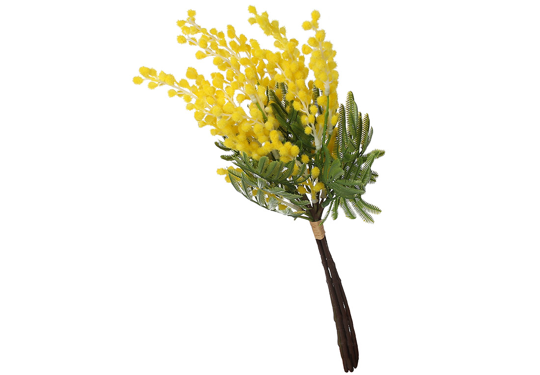 Buchețel decorativ din 5 crenguțe de Mimoză, 41cm Buchețel decorativ din 5 crenguțe de Mimoză, 41cm