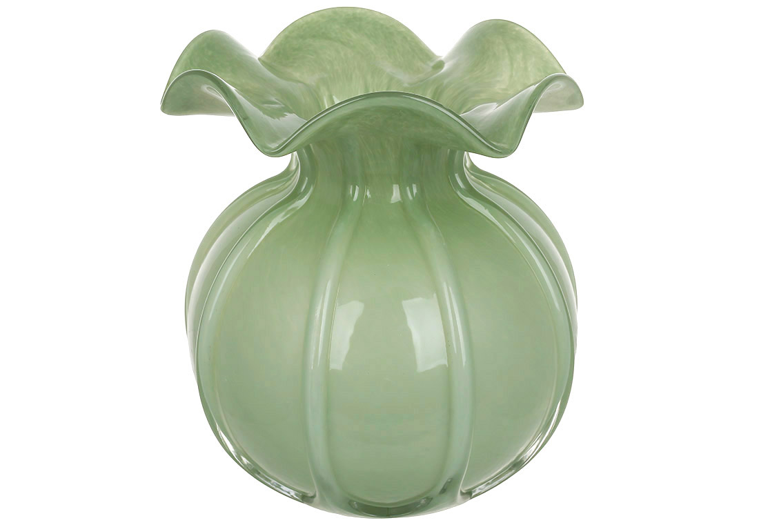 Vază din sticlă, Green Tulip, 17×19,5cm Vază din sticlă, Green Tulip, 17×19,5cm