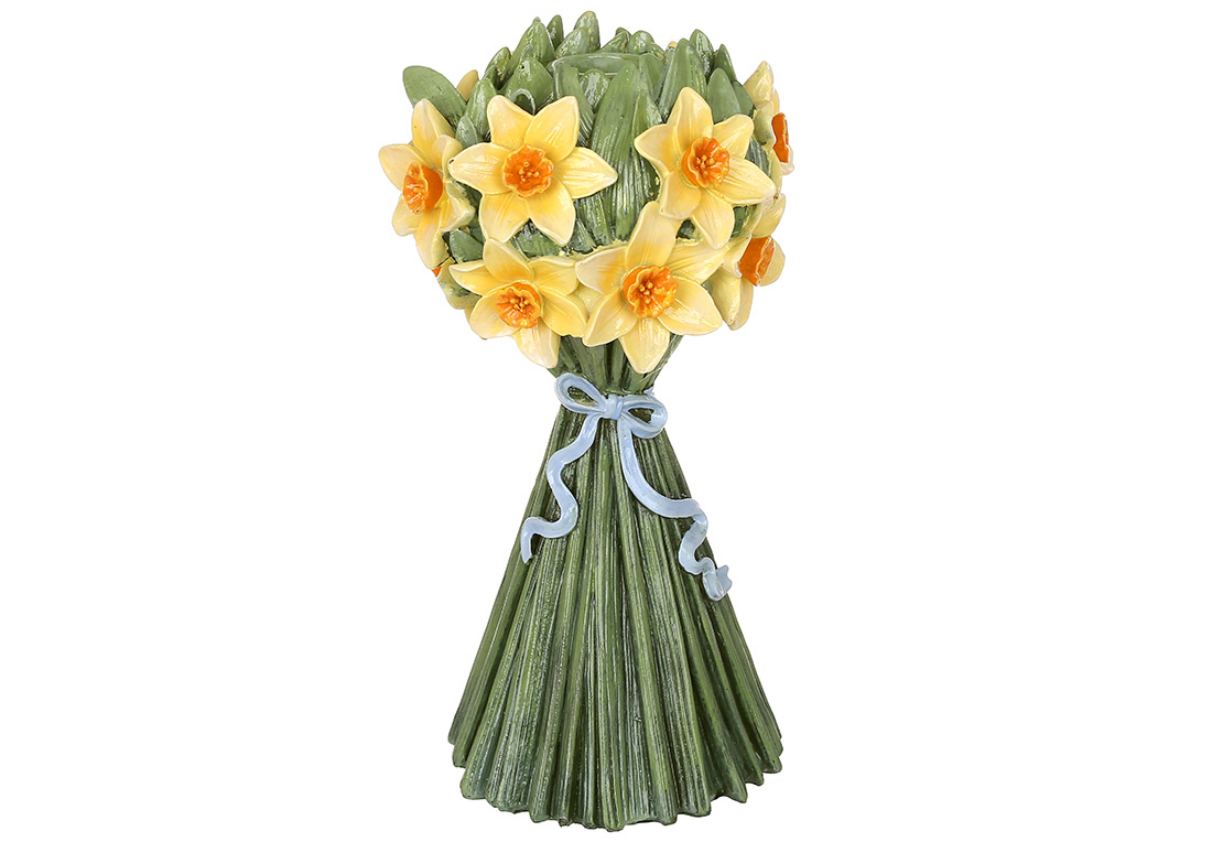 Sveșnic decorativ, Buchețel de narcise, 20cm Sveșnic decorativ, Buchețel de narcise, 20cm