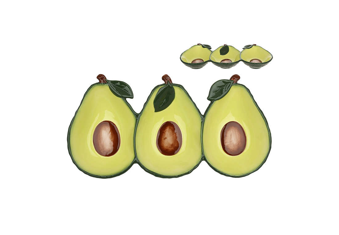 Farfurie cu 3 compartimente, Avocado, 31cm Farfurie cu 3 compartimente, Avocado, 31cm