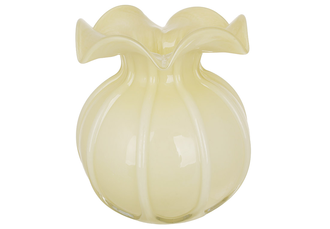 Vază din sticlă, Vanilla Petal, 20cm Vază din sticlă, Vanilla Petal, 20cm