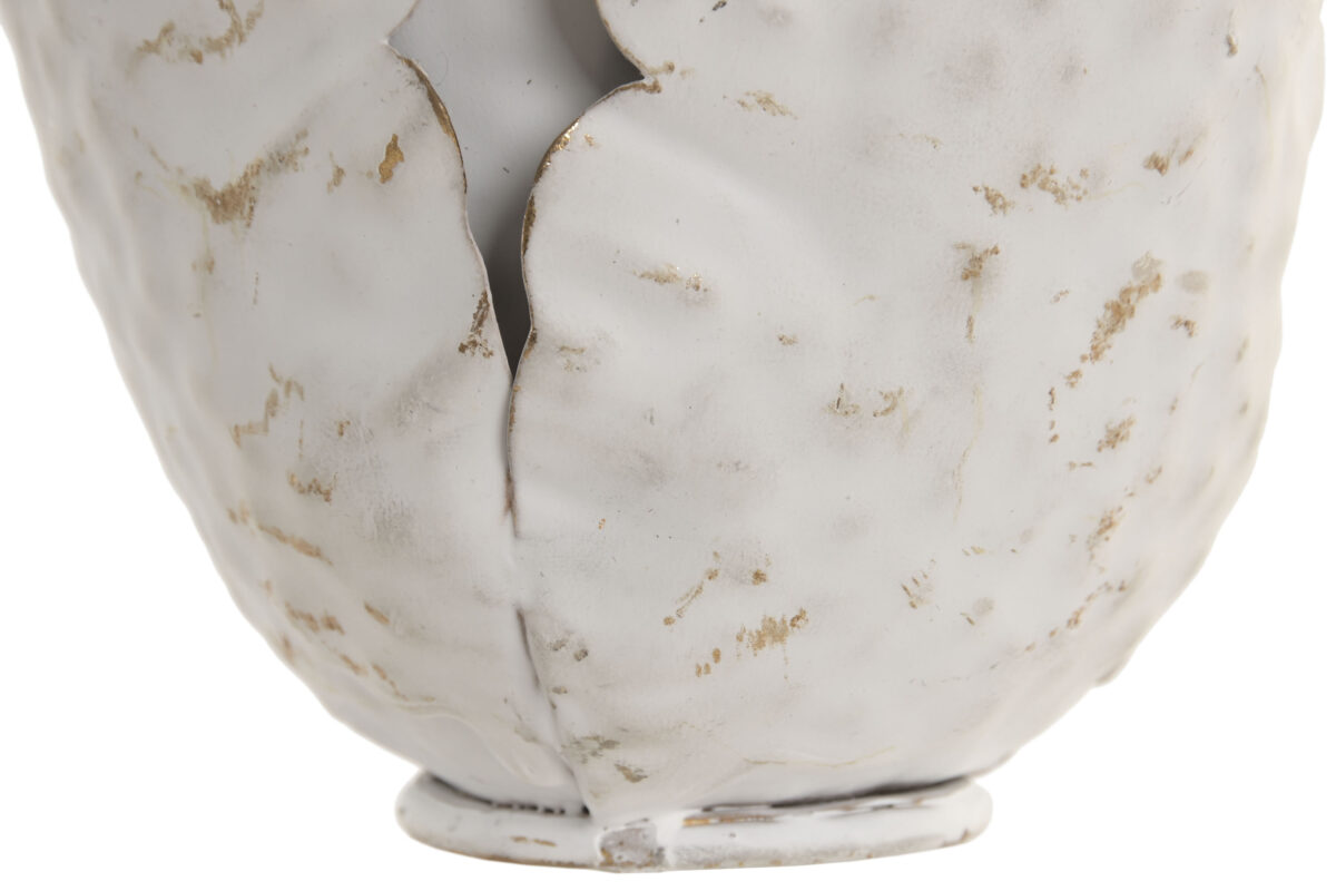 Suport pentru lumânare, Flower Aged White, 12cm Suport pentru lumânare, Flower Aged White, 12cm